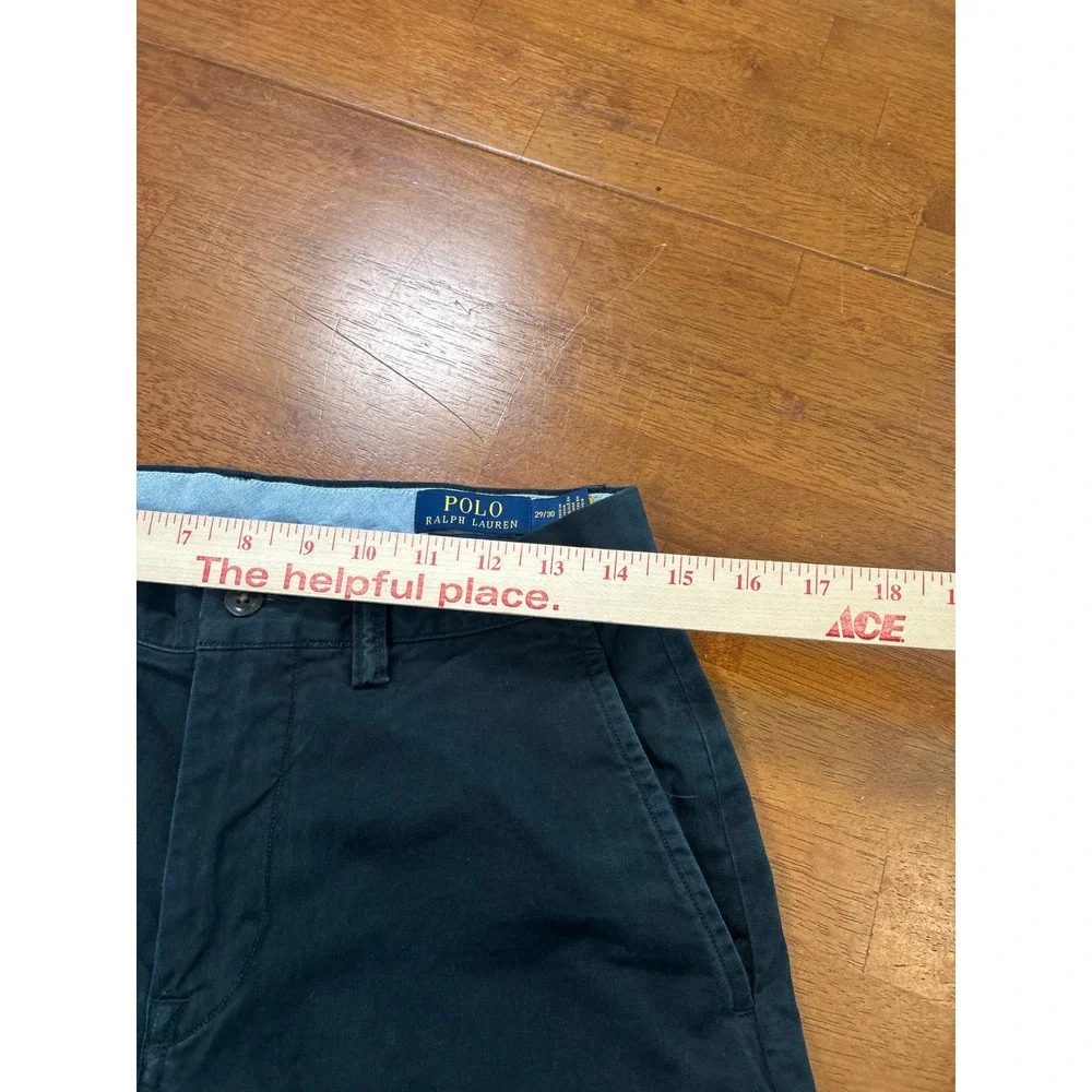 Polo Ralph Lauren Chino Pants Mens 29x30 Black Stretch Straight Fit
